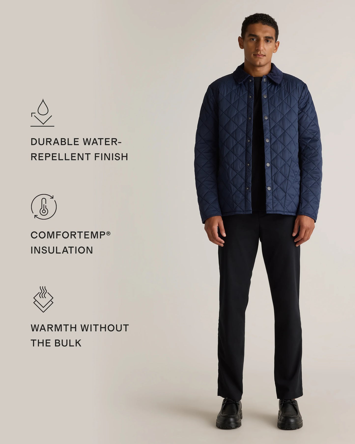 Featherless Quilted Jacket - S / Black