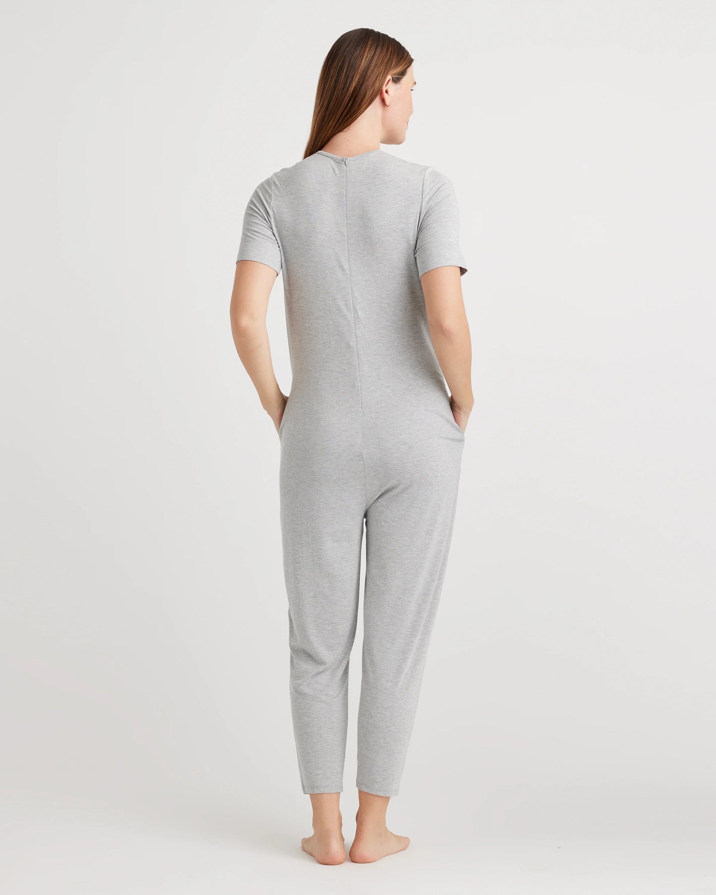 Bamboo Jersey Maternity Everyday Jumpsuit - XS / Deep Navy