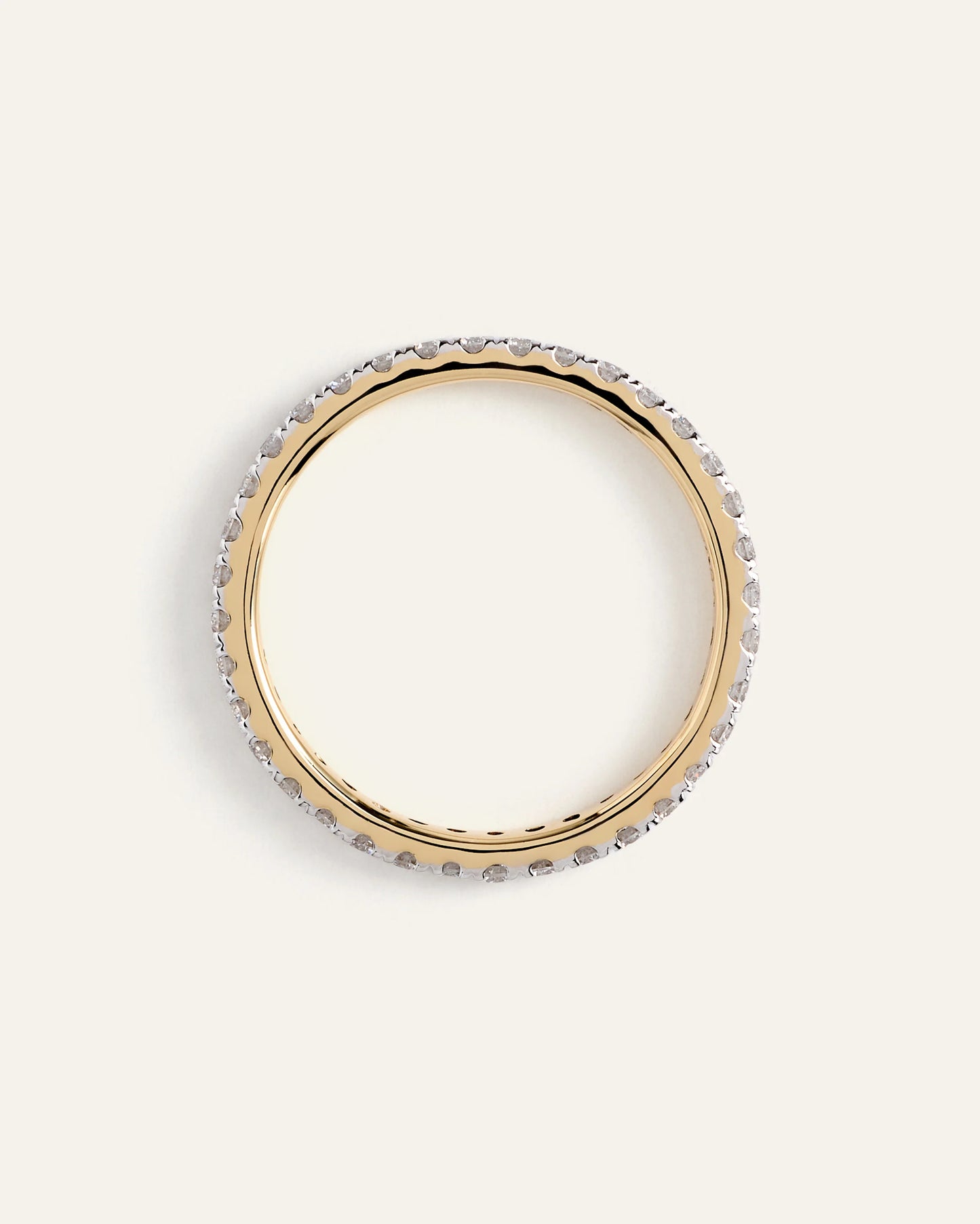 14K Gold Lab Grown Diamond Pave Eternity Band - 0.65ctw - 4 / Yellow Gold