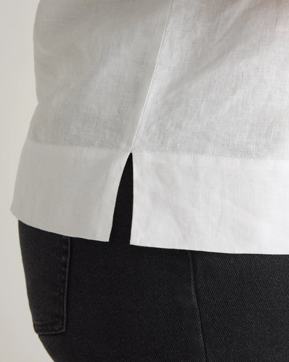 100% European Linen Short Sleeve Shirt - 1X / Flax