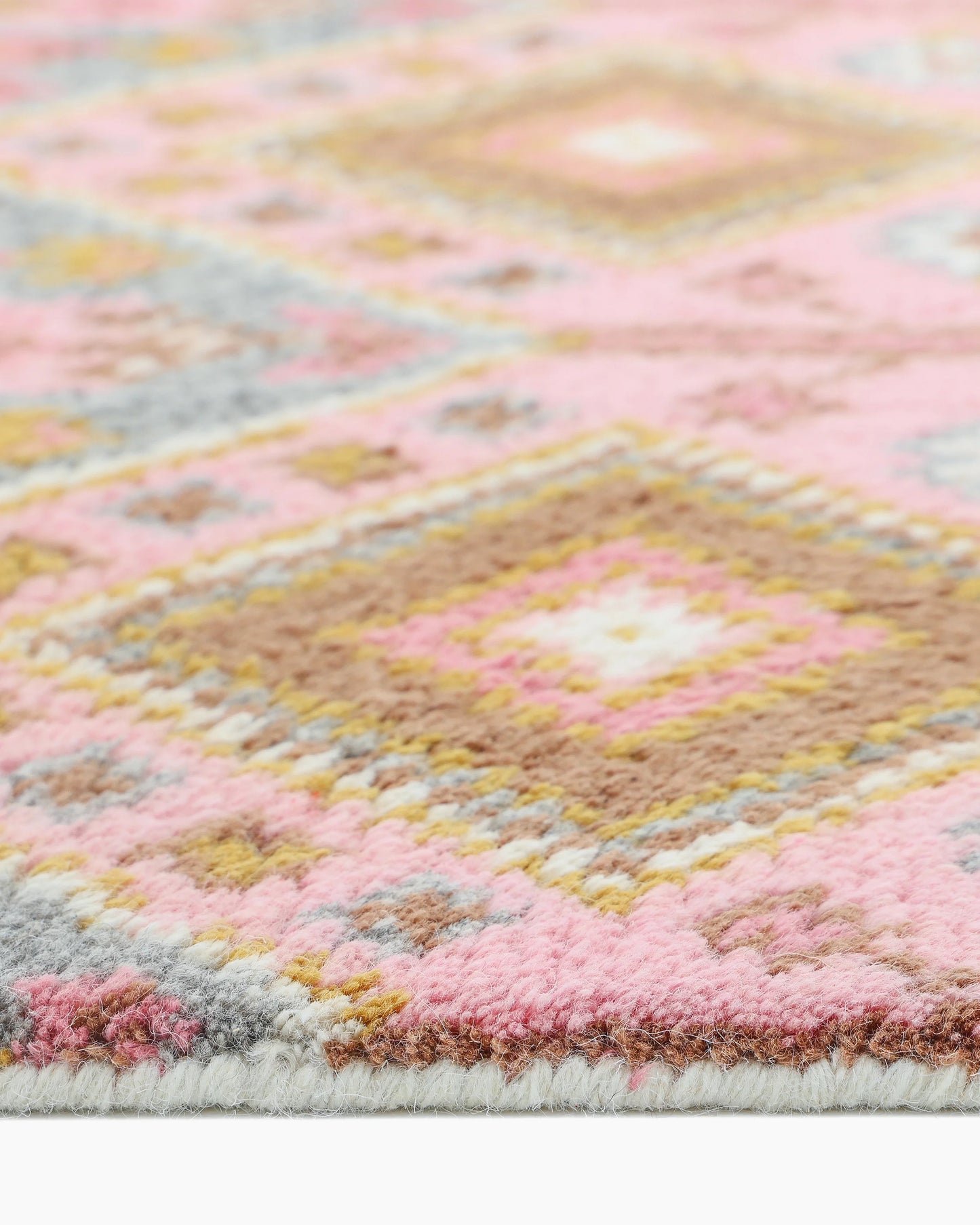 Mazi Hand-Knotted Wool Rug - 5' x 8' / Pink