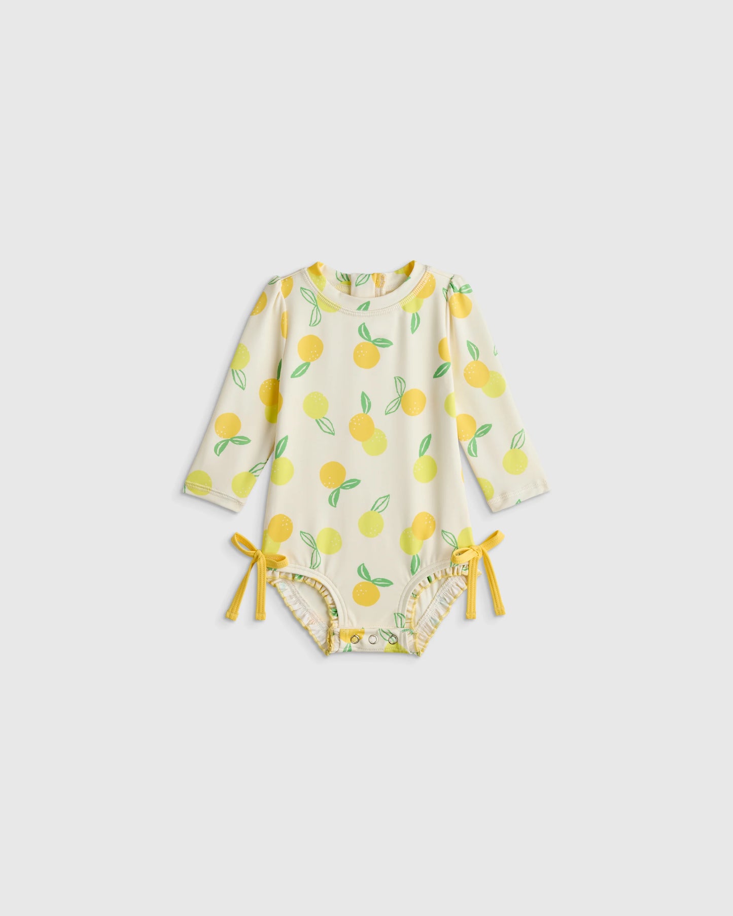 Long Sleeve Tie One-Piece Swimsuit - 0-3M / Soft Ditsy Floral
