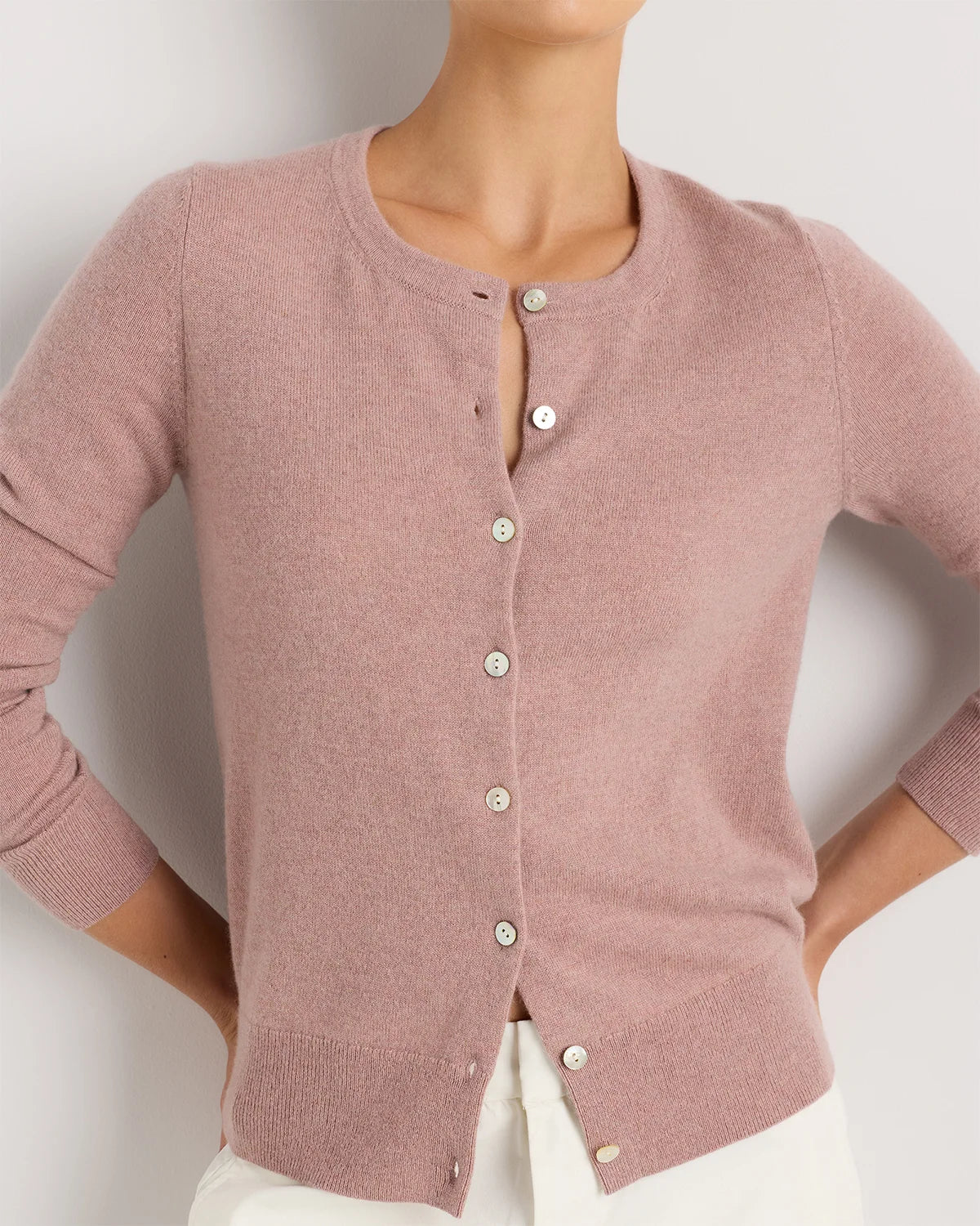 Mongolian Cashmere Cardigan Sweater - XS / Black