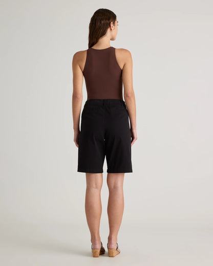 Organic Stretch Cotton Chino Bermuda Shorts - 0 / Bayberry Olive
