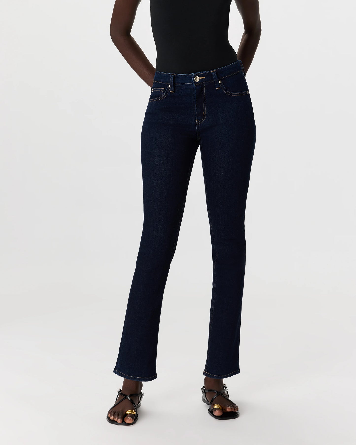 Luna Stretch Slim Straight Jeans - 24 / Black