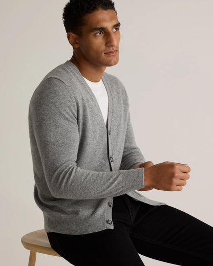 Mongolian Cashmere Cardigan Sweater - S / True Navy