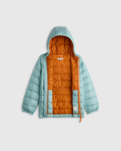 Lightweight Down Hooded Puffer Jacket - 2T / Tidepool