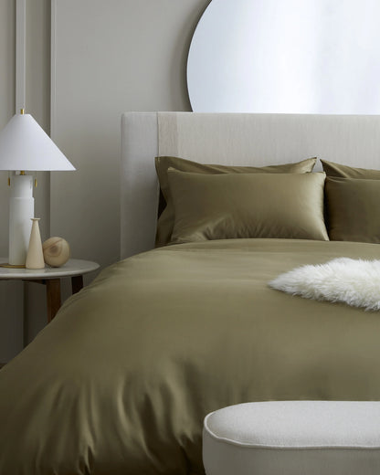 Luxury Organic Sateen Sham Set - Standard / Aloe