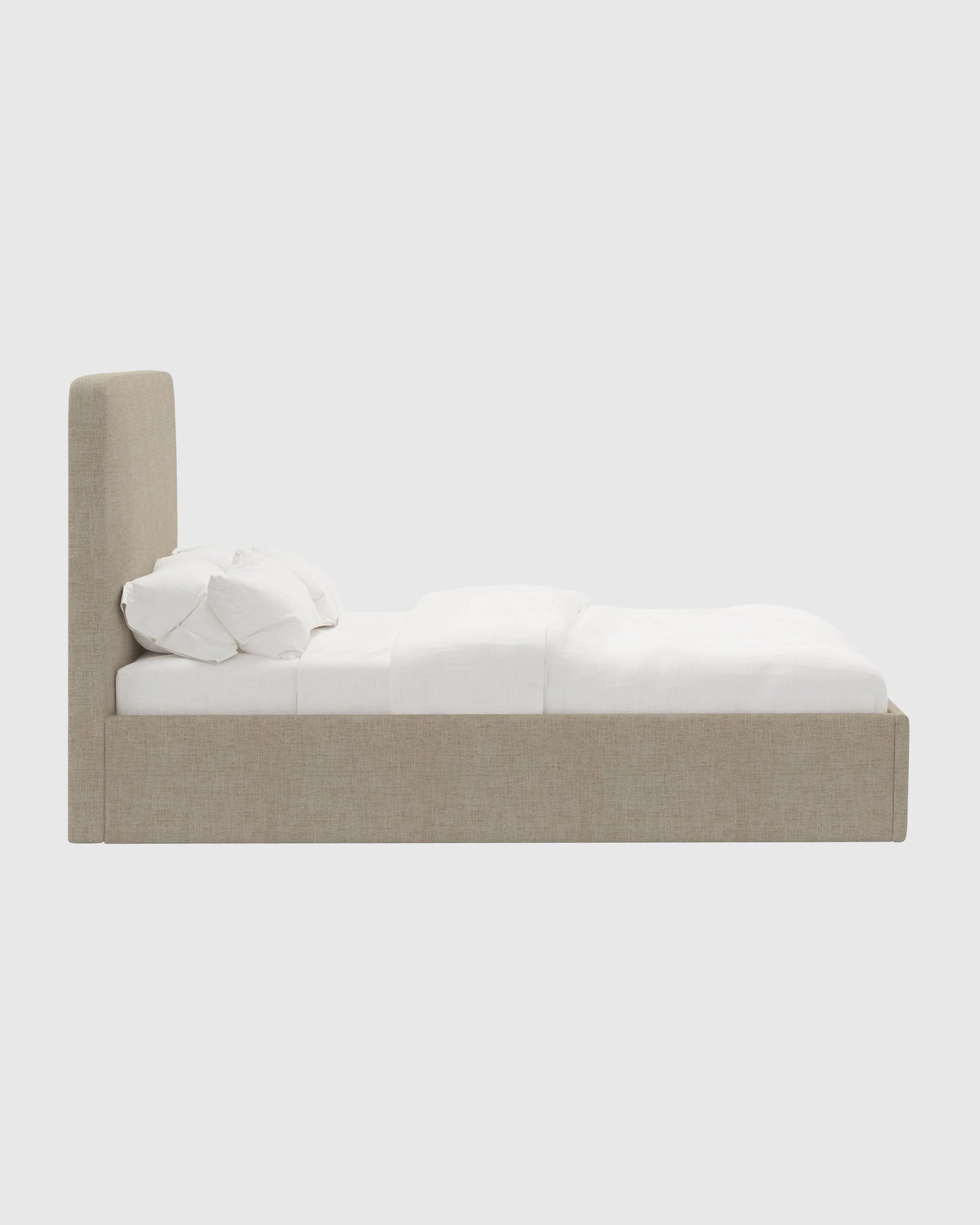 100% Linen Curved Bed - Full / Canvas