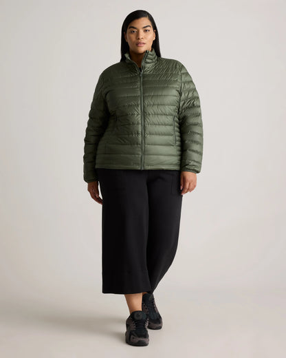 Lightweight Down Packable Puffer Jacket - 1X / Black