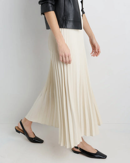 Pleated Matte Midi Skirt - XS / Coffee Bean Brown