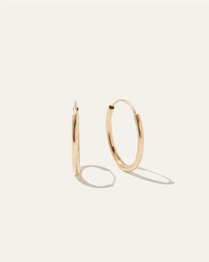 14K Gold Everyday Hoops - One Size / Yellow Gold
