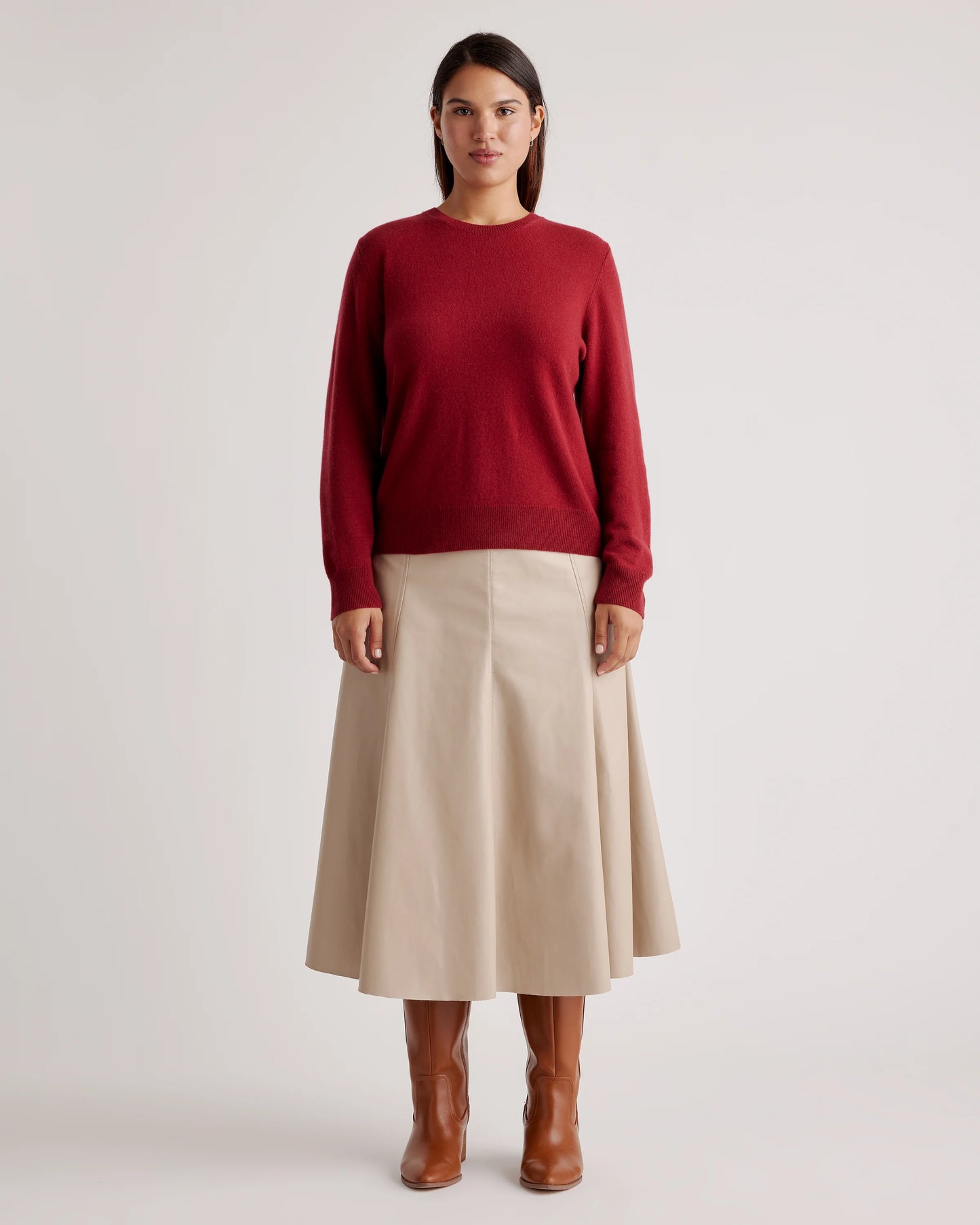 Mongolian Cashmere Crewneck Sweater - XS / Ivory