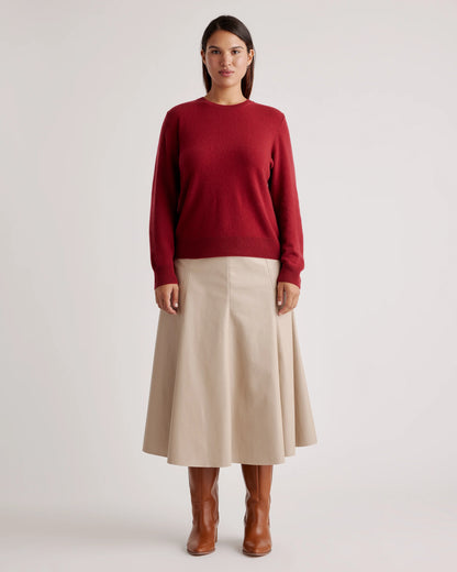 Mongolian Cashmere Crewneck Sweater - XS / Ivory