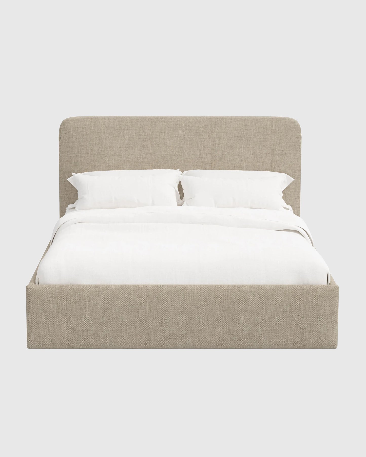 100% Linen Curved Bed - Full / Canvas
