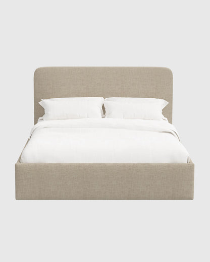 100% Linen Curved Bed - Full / Canvas