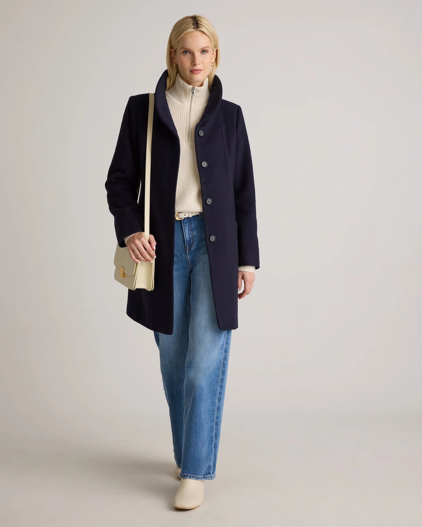 Italian Wool Cocoon Coat - XS / Black