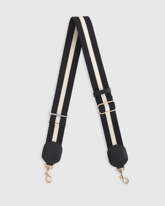 Organic Cotton Adjustable Webbing Strap - One Size / Black/Natural