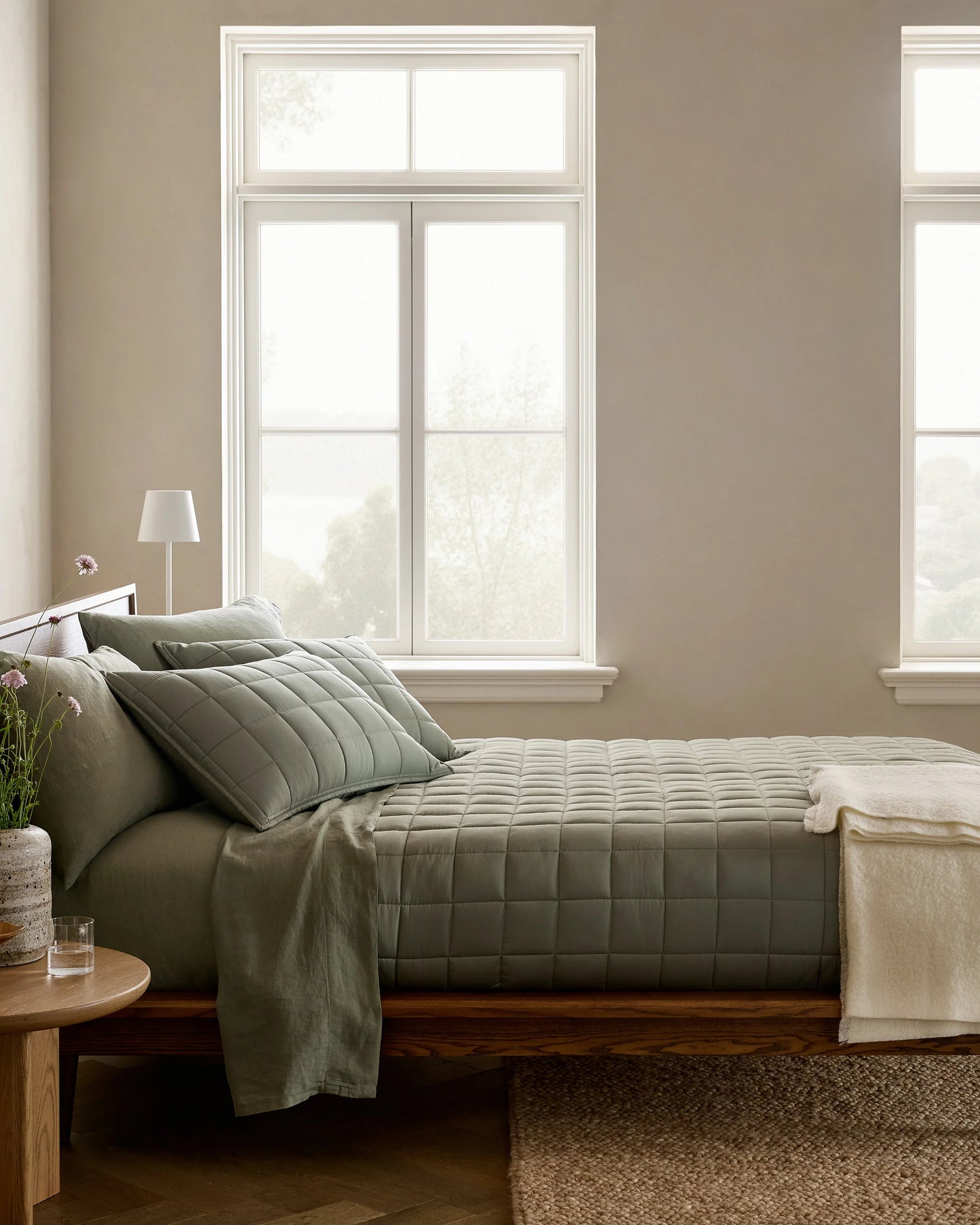 Bamboo Box Quilt Set - Twin / Sage