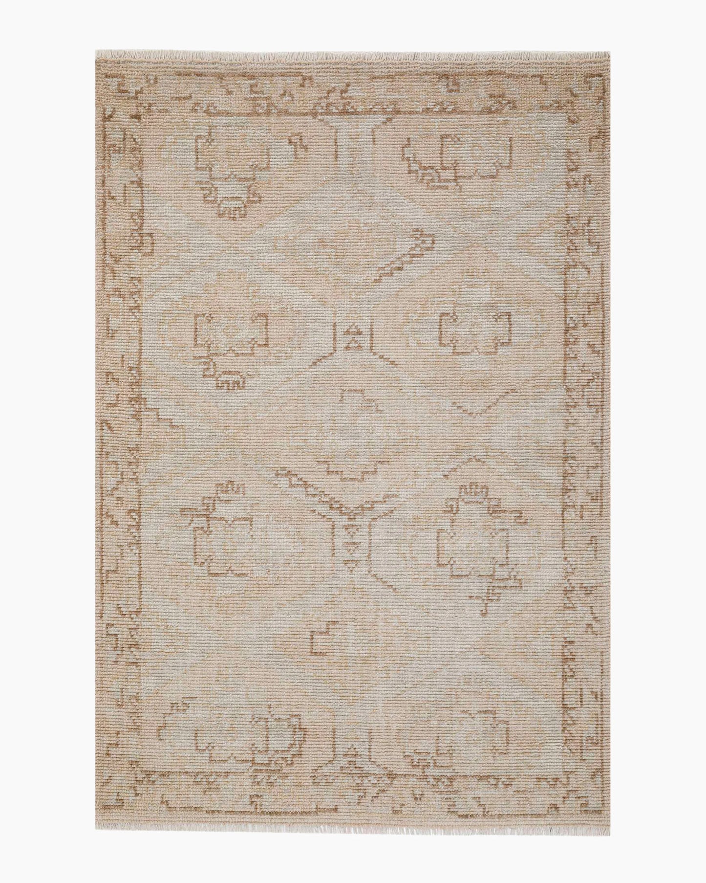 Verona Hand-Knotted Wool Rug - 5' x 8' / Neutral