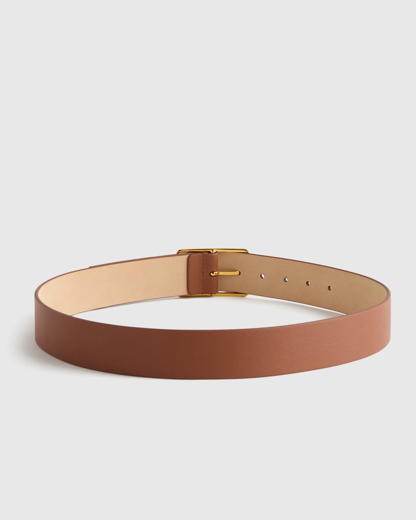 Siena Rectangle European Leather Belt - XS / Black
