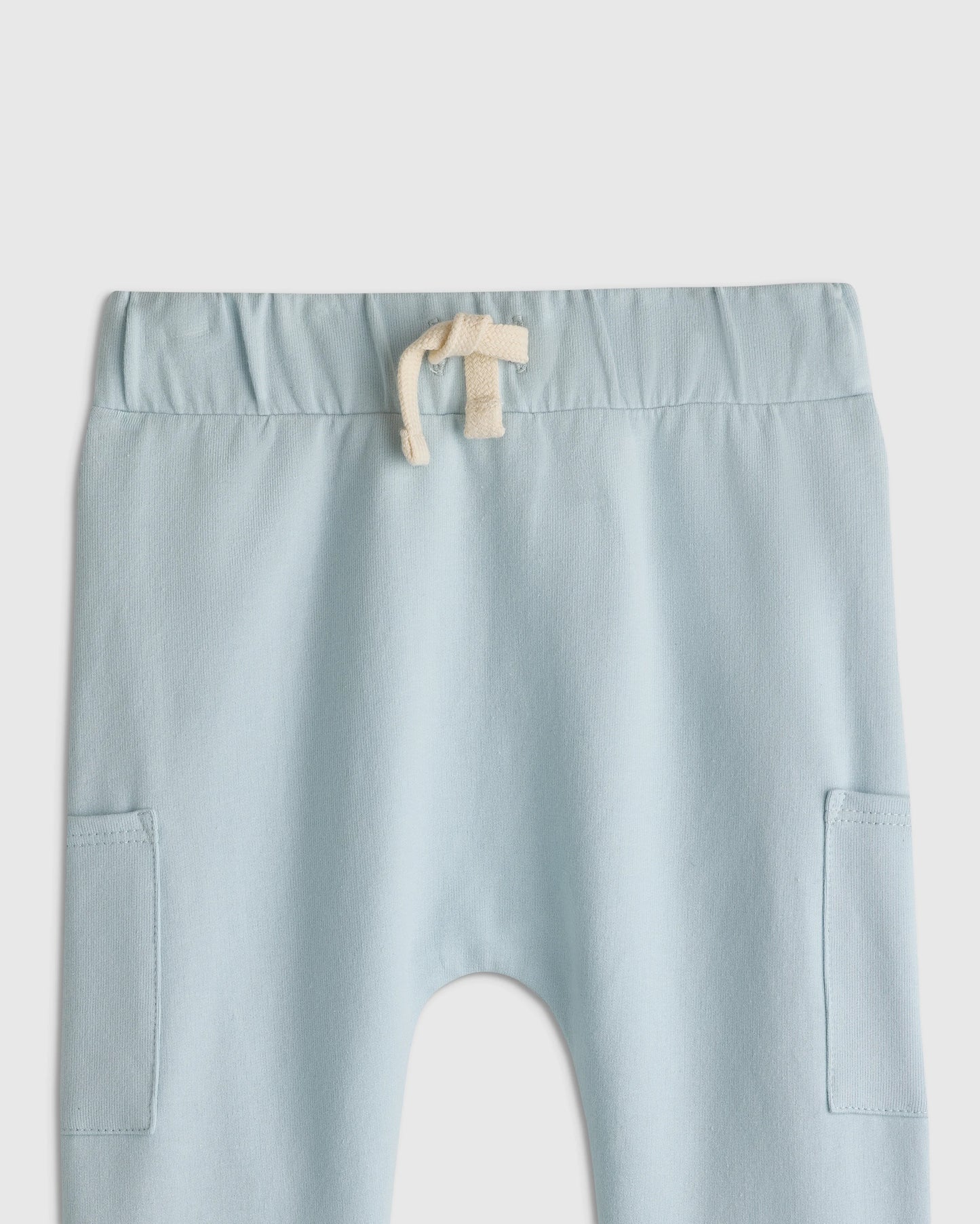 Organic Cotton French Terry Pocket Pants - 3-6M / Vintage Blue