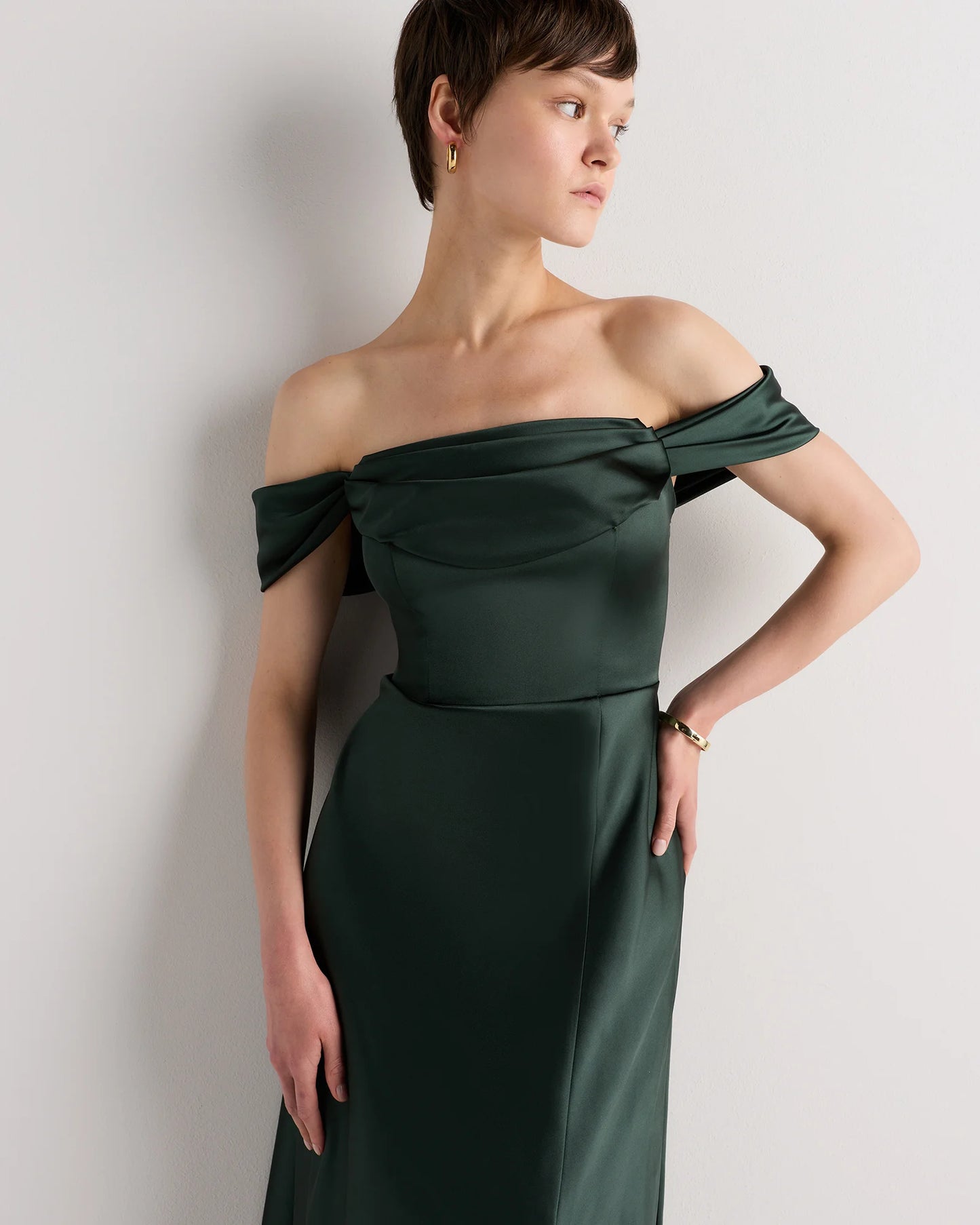 Aurora Stretch Satin Convertible Dress - 0 / Garden Sage Green