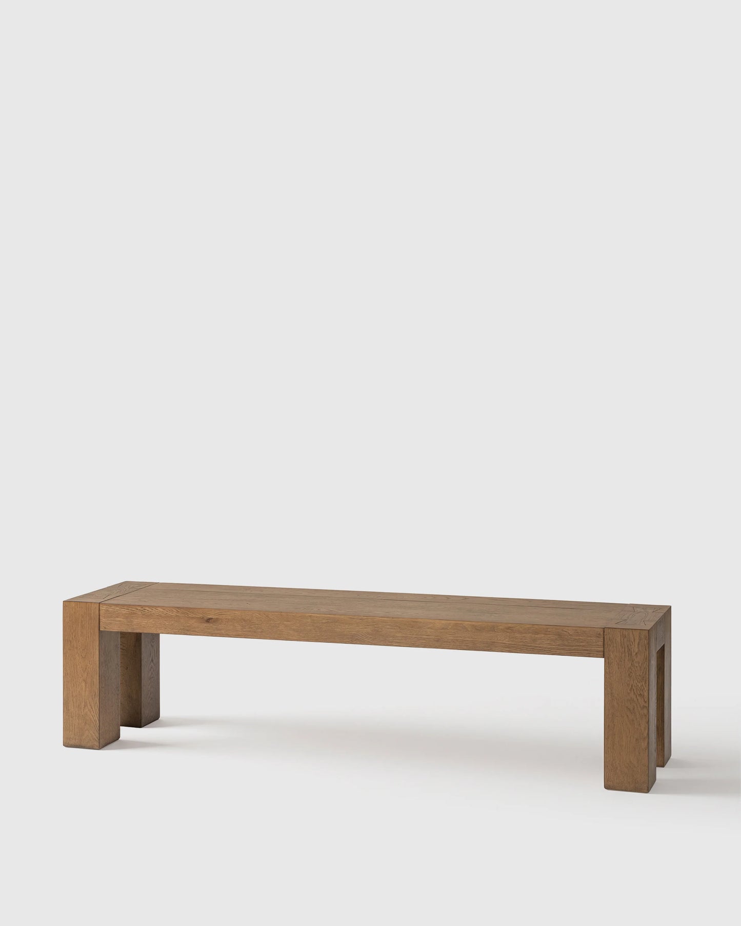 Reclaimed Oak Parsons Dining Bench - One Size / Weathered Oak