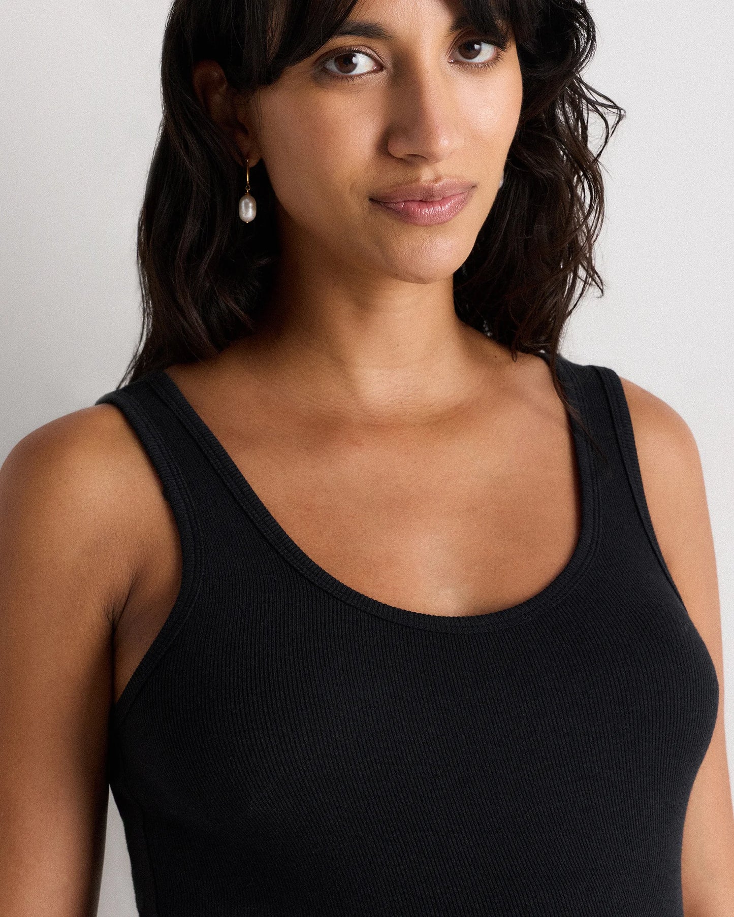 Bamboo Rib Maternity Scoop Neck Tank - XS / Deep Navy