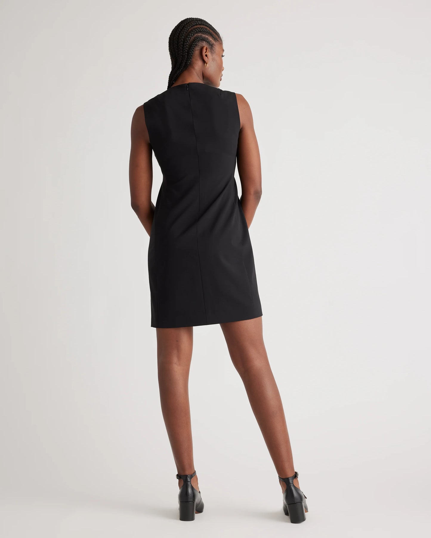 Italian Wool Sleeveless Dress - 0 / Grey Melange