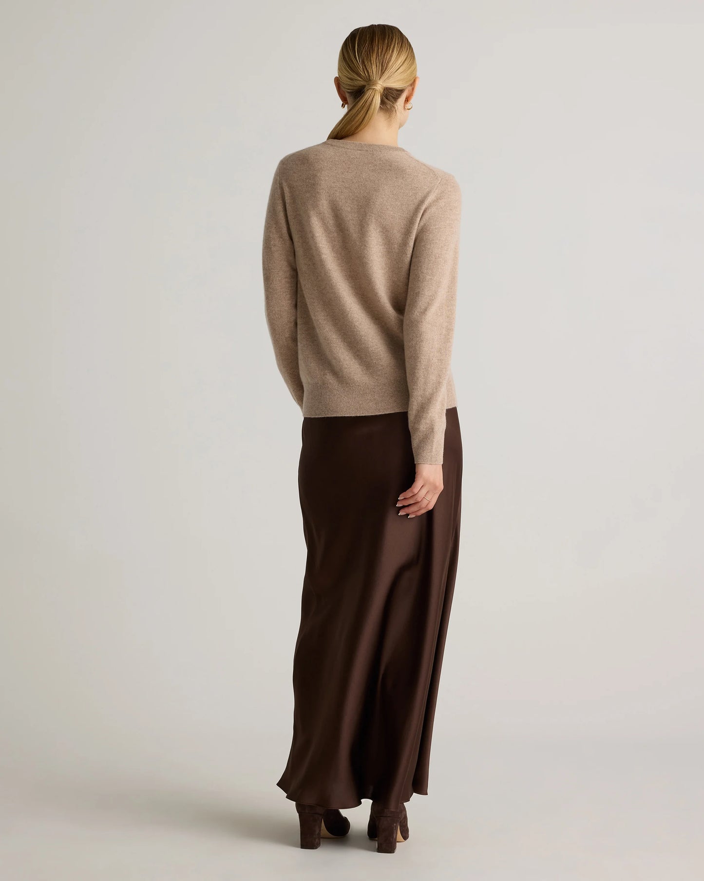 Mongolian Cashmere Crewneck Sweater - XS / Ivory