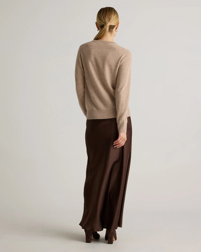 Mongolian Cashmere Crewneck Sweater - XS / Ivory