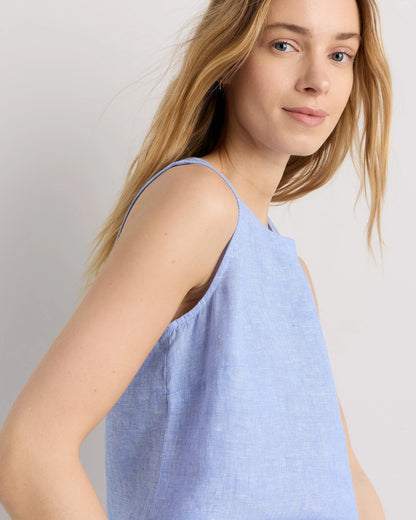 100% European Linen Tank - XS / Black