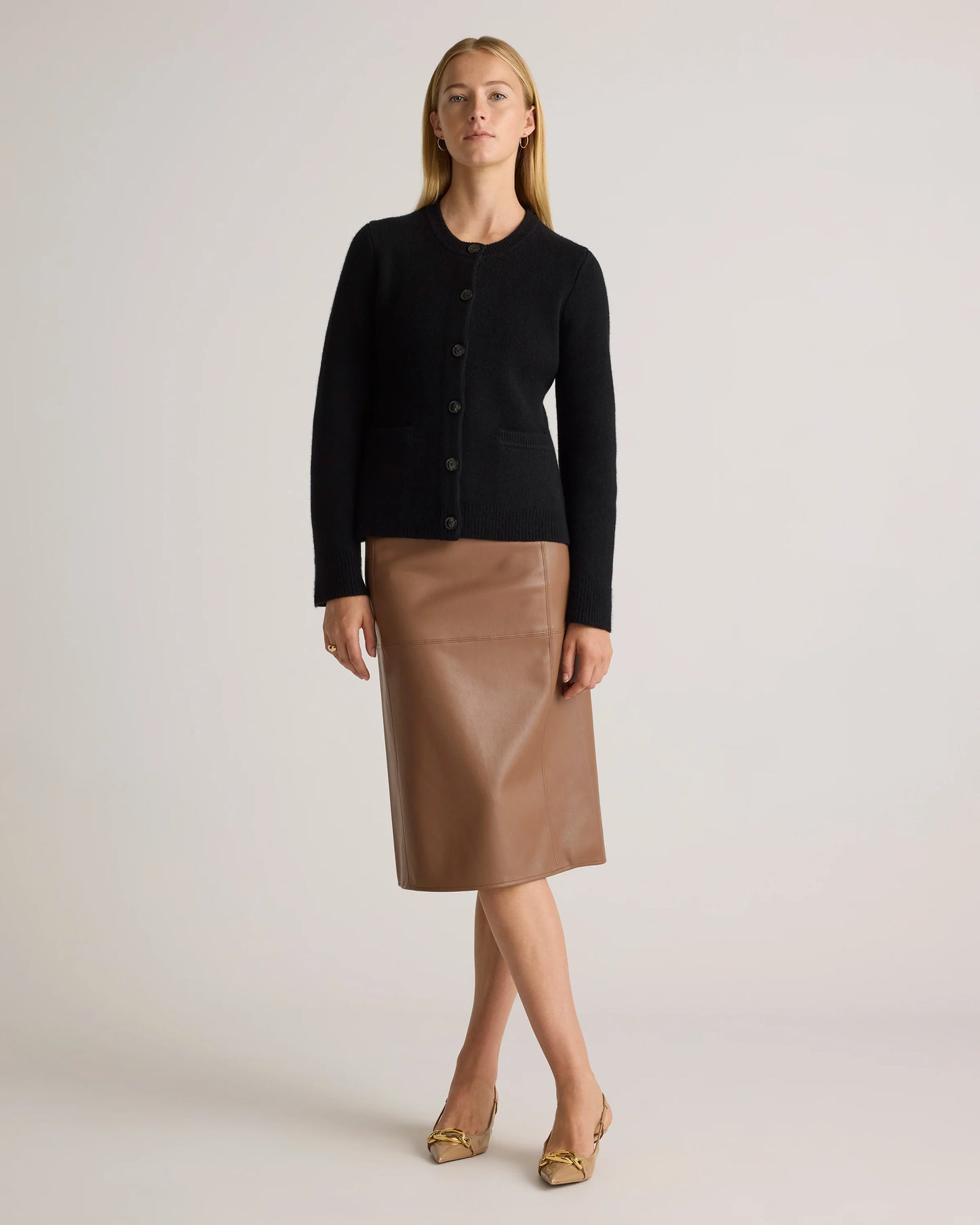 Mongolian Cashmere Structured Cardigan - XS / Oatmeal