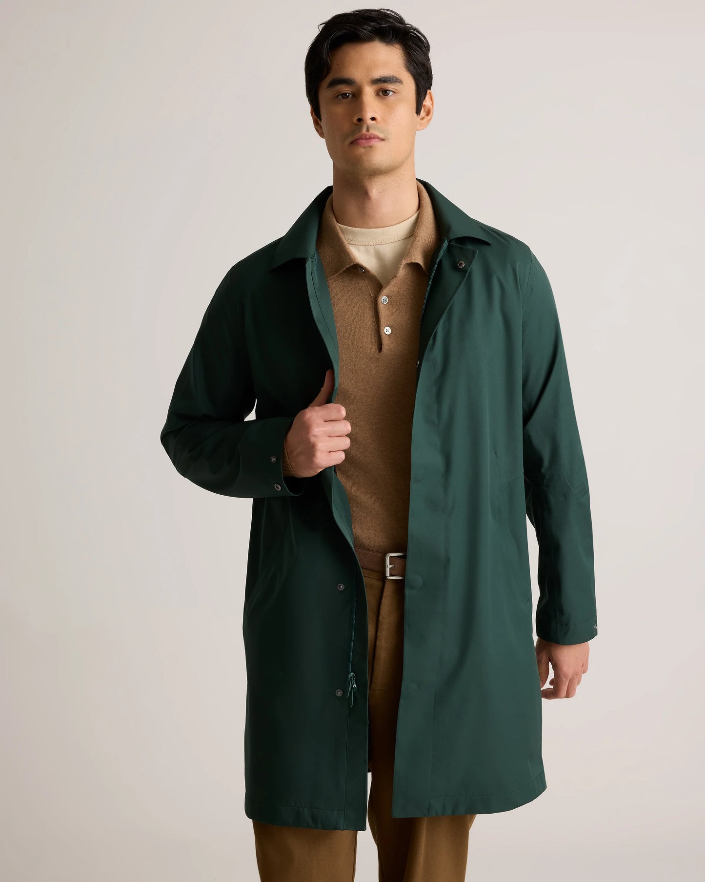 Weather Proof Long Rain Jacket - S / Storm Blue