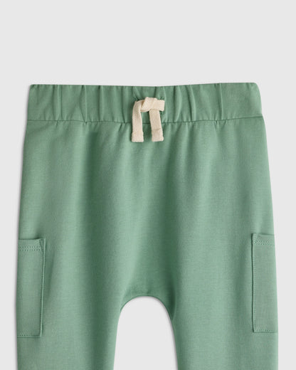 Organic Cotton French Terry Pocket Pants - 3-6M / Vintage Blue