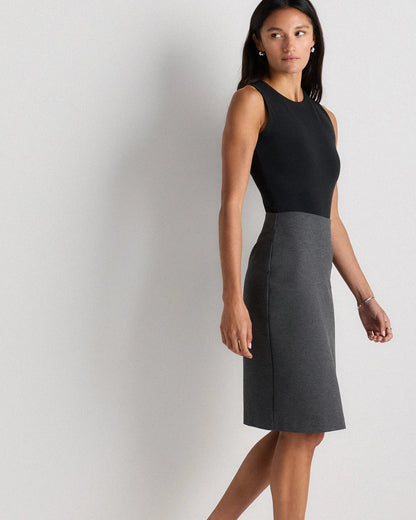 Ultra-Stretch Ponte Pencil Skirt - XS / Charcoal