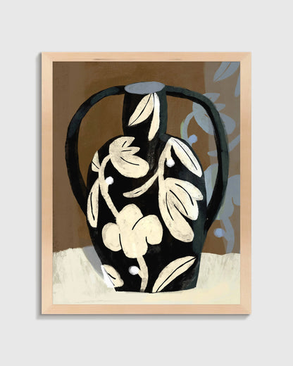 Ornamental Vase by Marco Marella - 17.25"x25.25" / Black