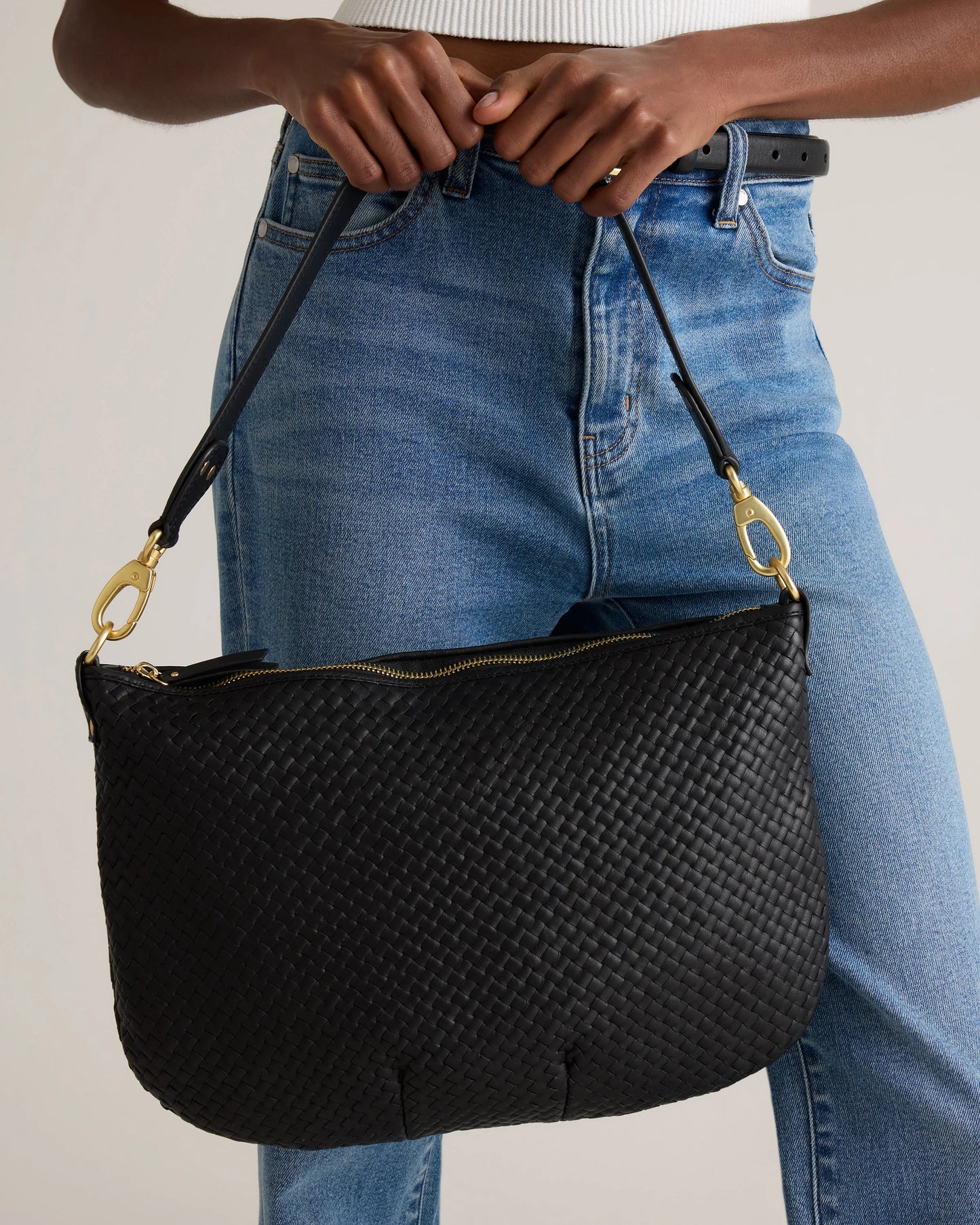 Sloane Handwoven Shoulder Bag - One Size / Cognac