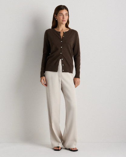 Mongolian Cashmere Cardigan Sweater - XS / Black