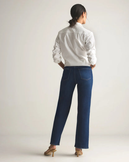 Bella Stretch Relaxed Straight Jeans - 24 / Atlantic Blue