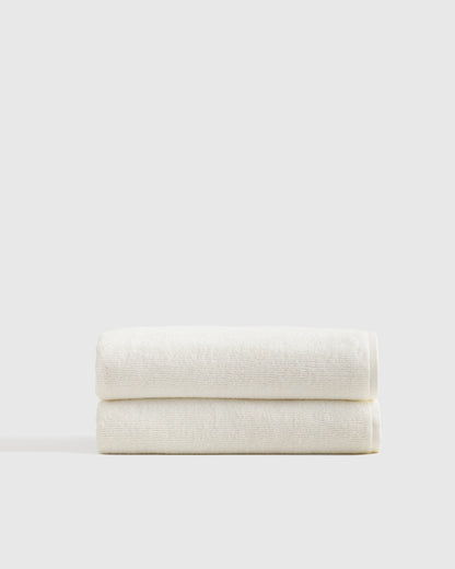 Turkish Ribbed Quick Dry Bath Towel (Set of 2) - One Size / Mineral