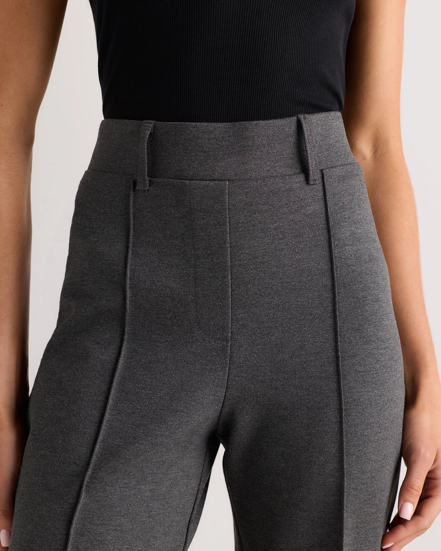 Ultra-Stretch Ponte Flare Leg Pants - XS / Charcoal