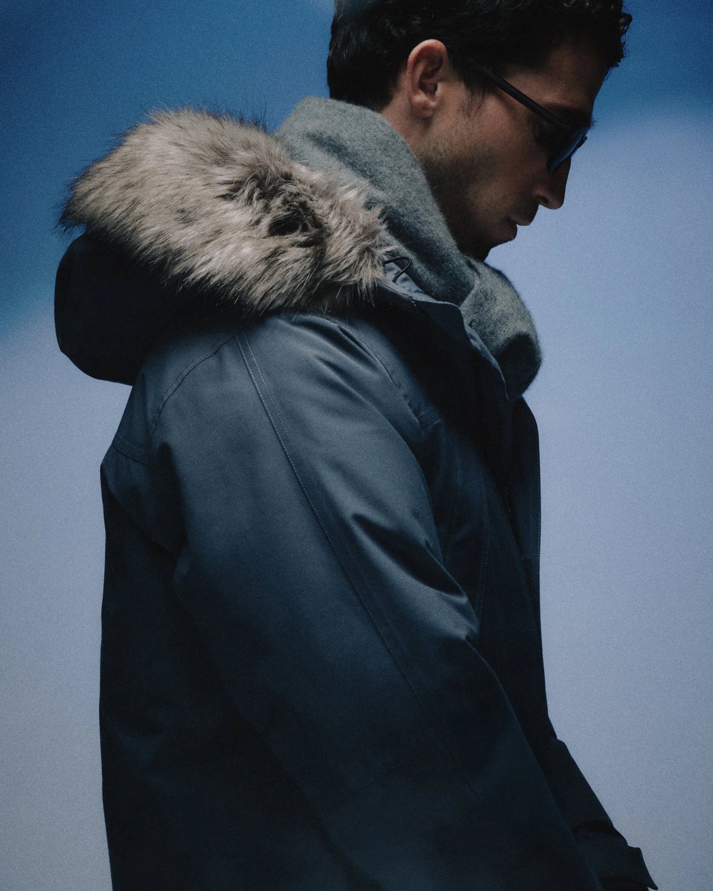 Responsible Down Hooded Parka - S / Storm Blue