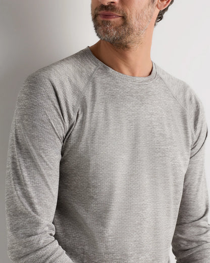 Mesh Performance Training Long Sleeve Tee - S / Heather Navy