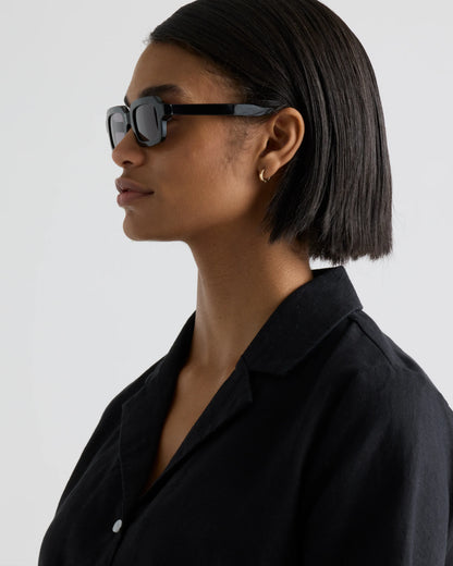 Fiji Polarized Acetate Sunglasses - Standard / Clear Spice with Deep Rose lens