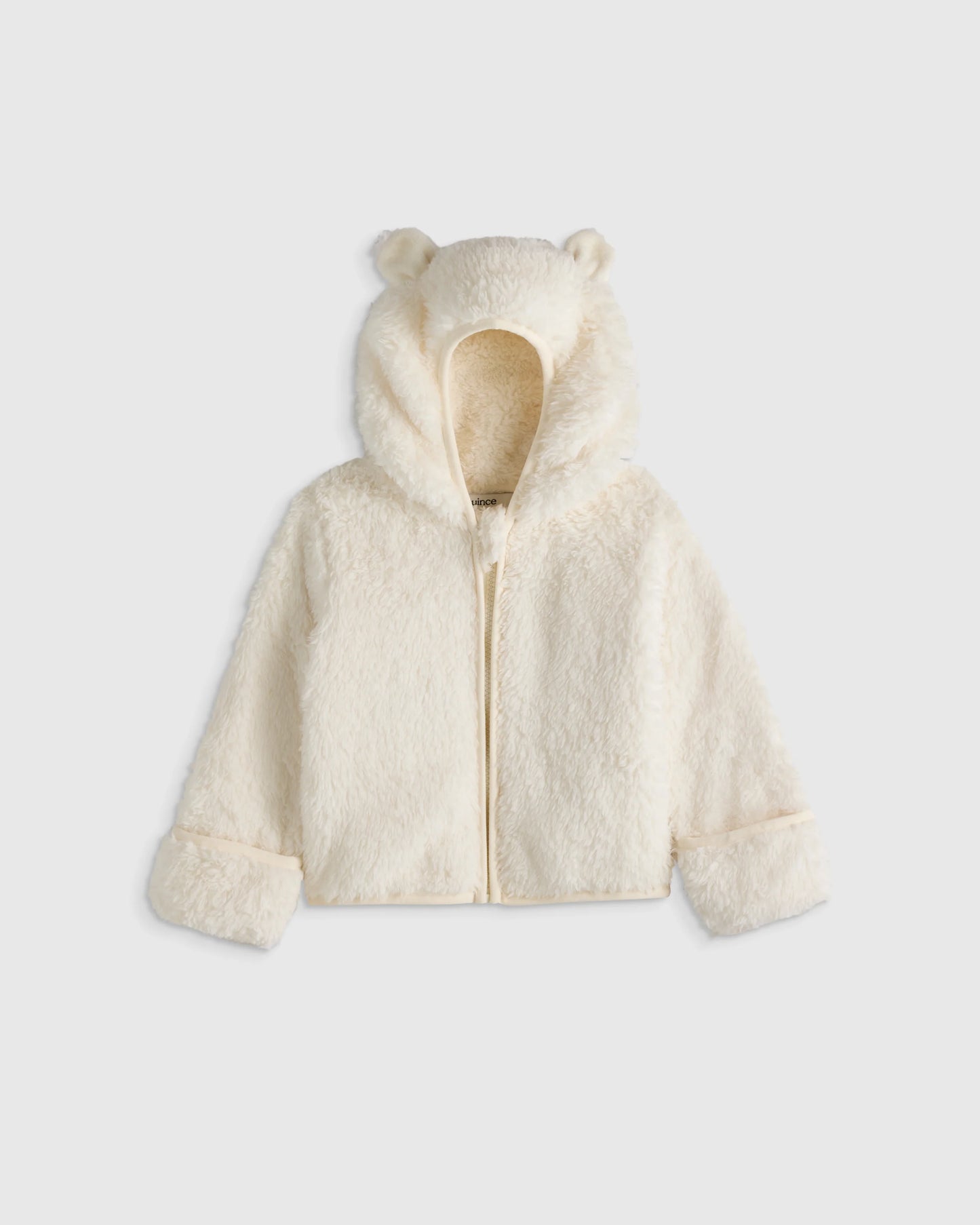 Recycled Sherpa Fleece Bear Hood Jacket - 18-24M / Ivory