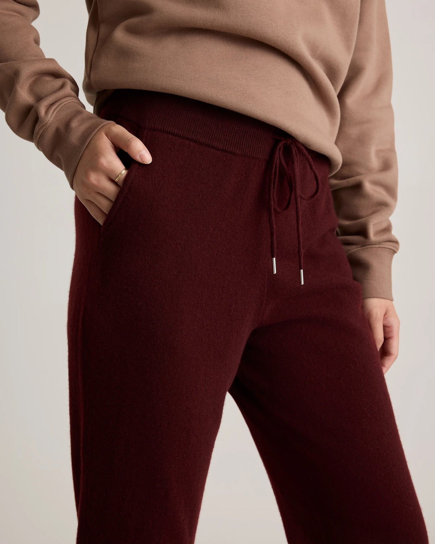 Mongolian Cashmere Sweatpants - XS / Brown
