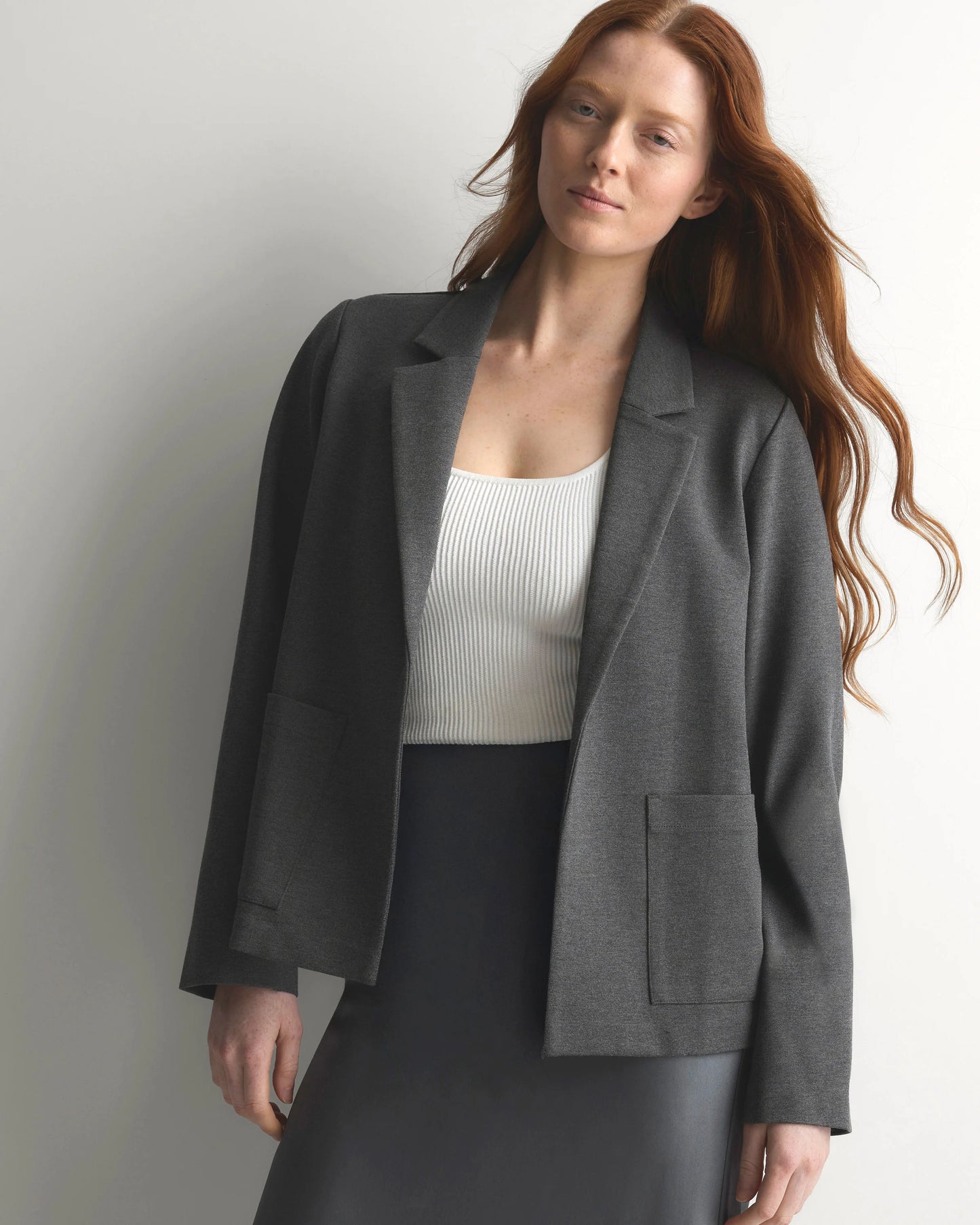 Ultra-Stretch Ponte Open Blazer - XS / Black