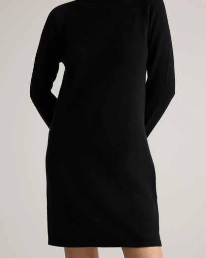 Mongolian Cashmere Turtleneck Sweater Dress - XS / Moss